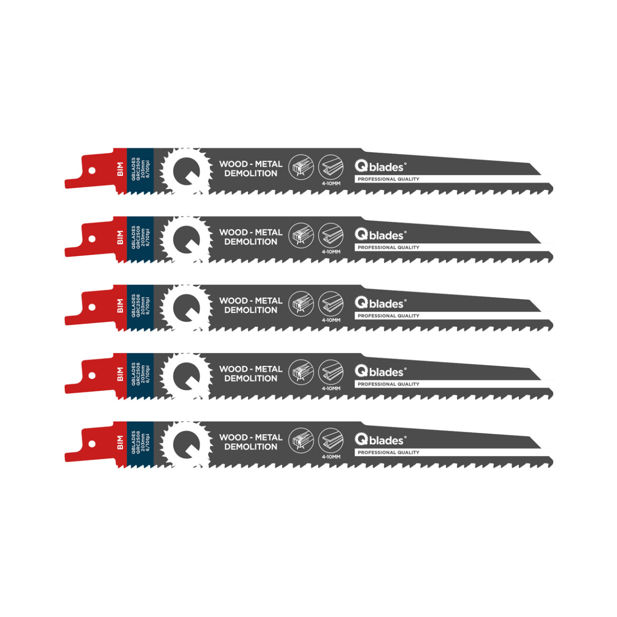 Qblades QRC2508 BIM Reciprozaag | S3456XF | Multifunctioneel 5st.