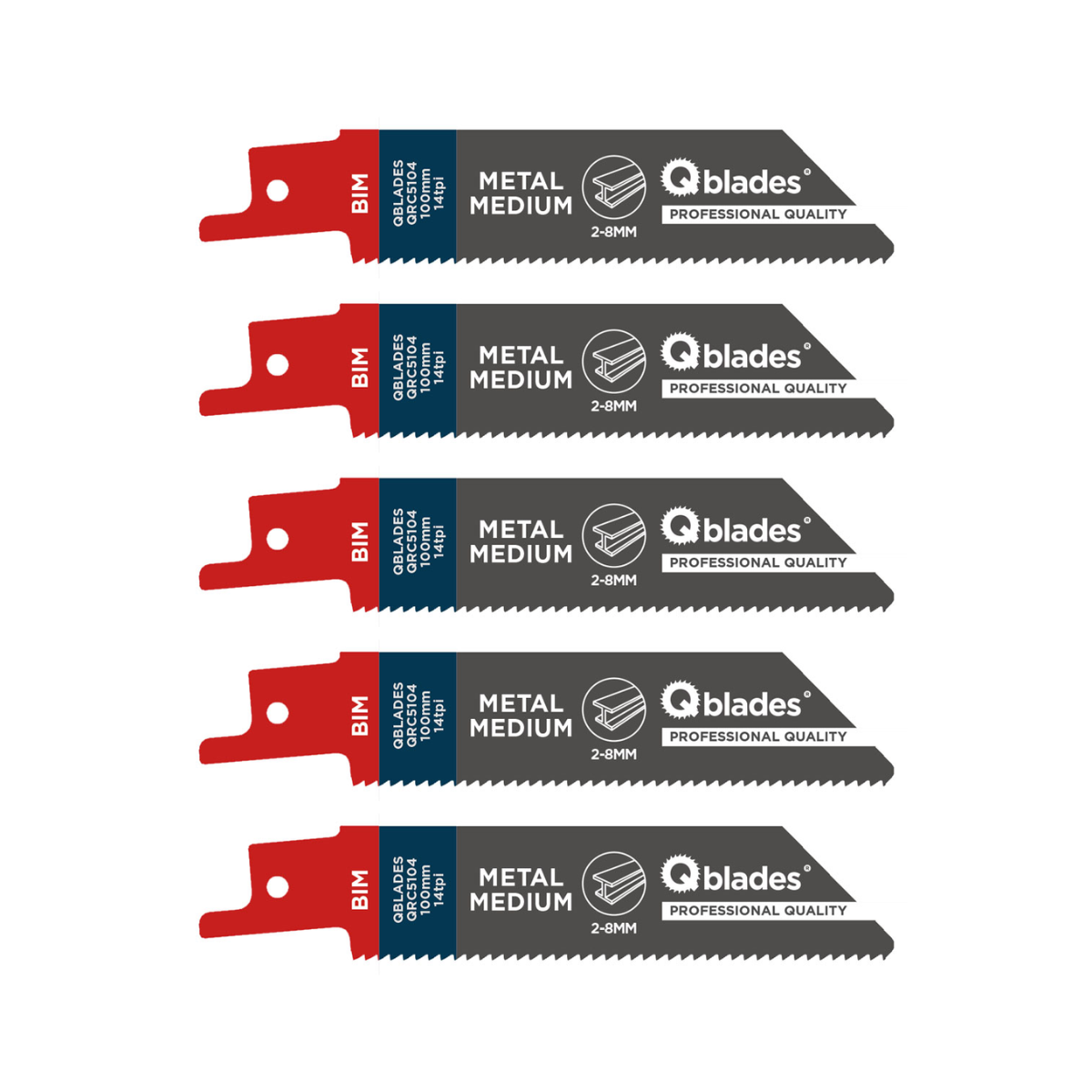 Qblades QRC51404 BIM Reciprozaag | S522BF | Metaal 5st.