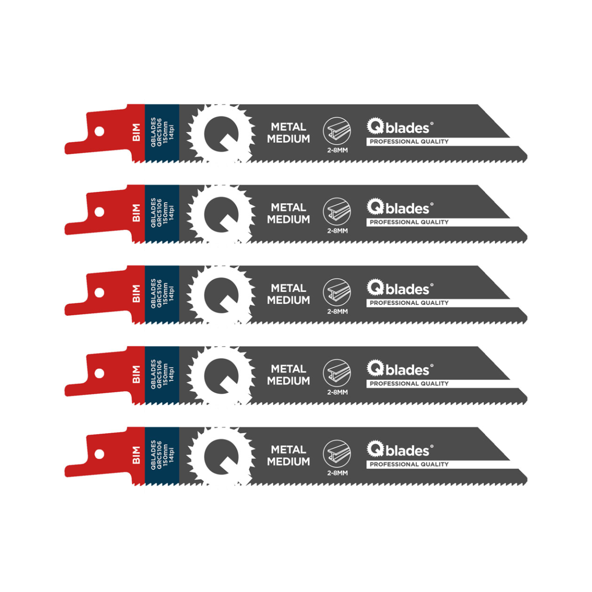 Qblades QRC5106 BIM Reciprozaag | S922BF | Metaal 5st.
