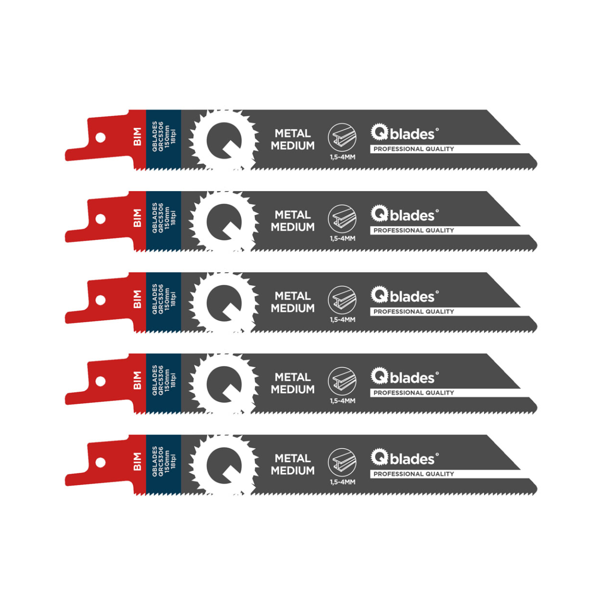 Qblades QRC5306 BIM Reciprozaag | S922EF | Metaal 5st.