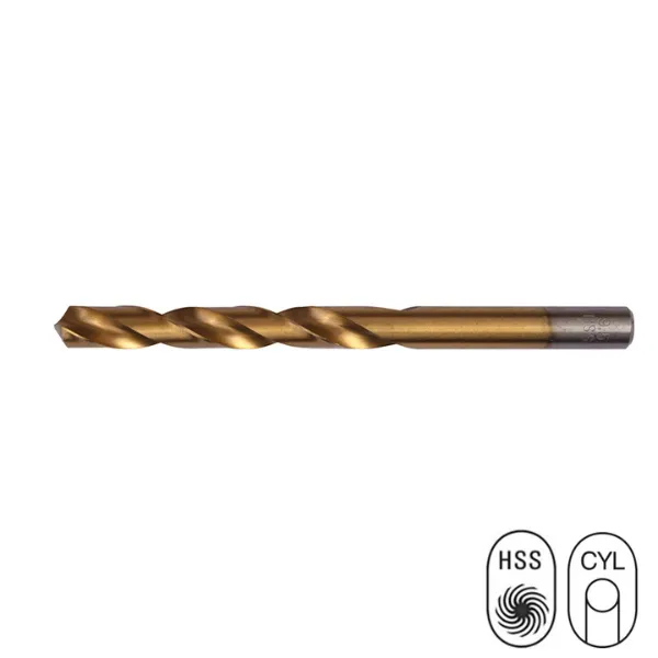 Titanium boor HSS geslepen | Din 338 | vanaf 8.0 mm | 5 stuks