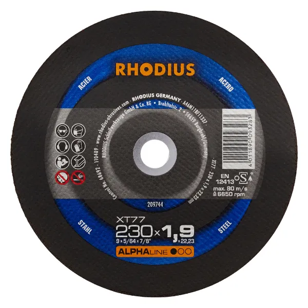 Rhodius XT77 Doorslijpschijf Staal